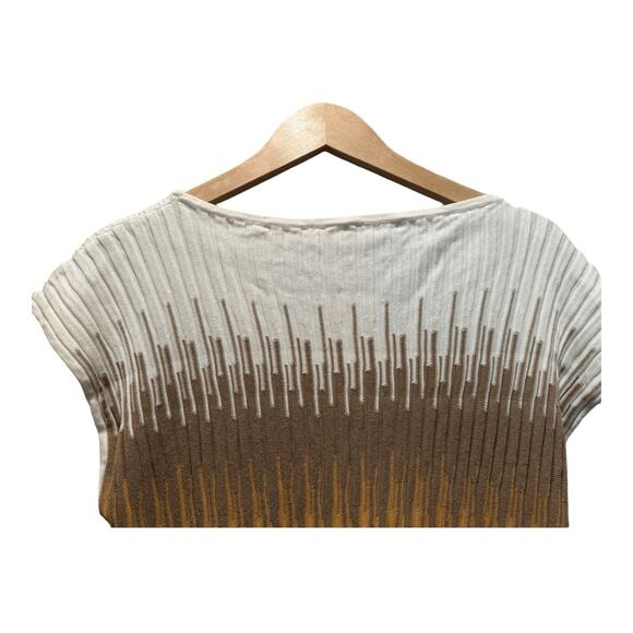 Forever 21 Color Blocked Sweater Top Size 3X Yellow Cream Navy - Picture 6 of 10